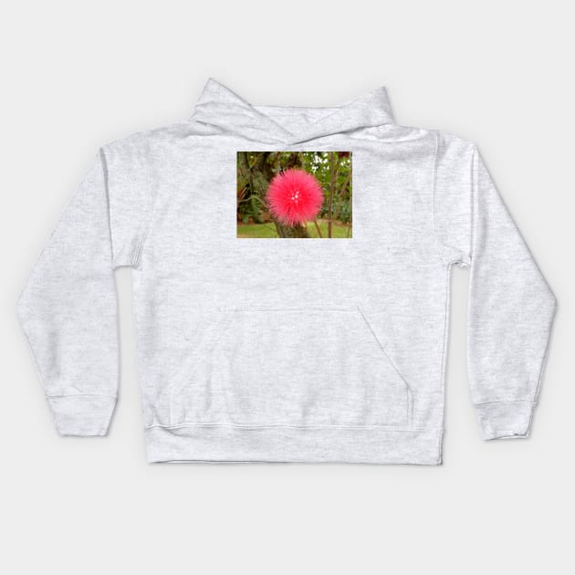 Tropical Red Puff Kids Hoodie by bobmeyers